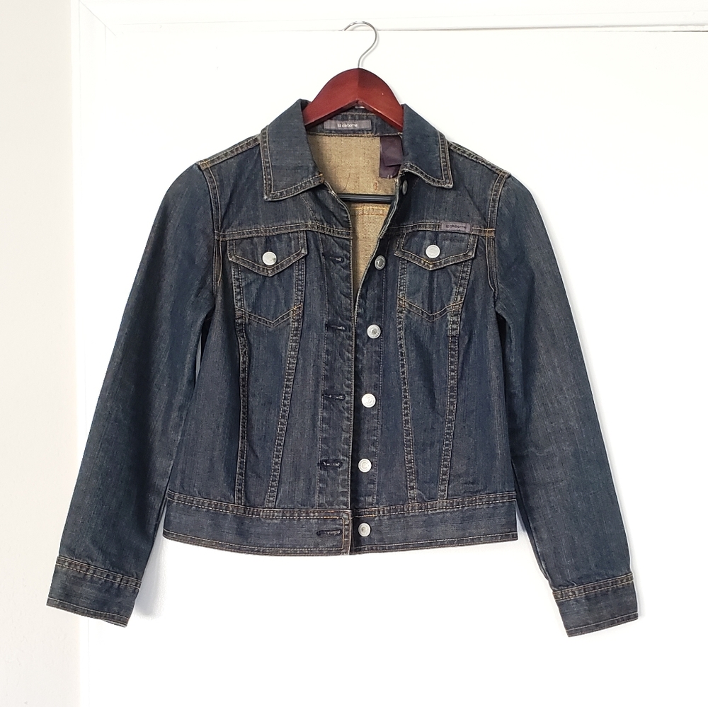 Liz Claiborne Denim Jacket Dark wash Size Medium